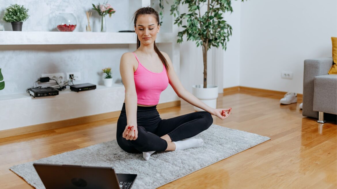 woman calming herself